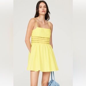 Solid and striped mini dress NWT